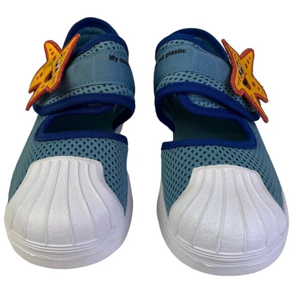 Adidas Superstar 360 Primeblue Backstrap Sandals Size 9.5K Toddler Starfish Blue - Picture 2 of 10